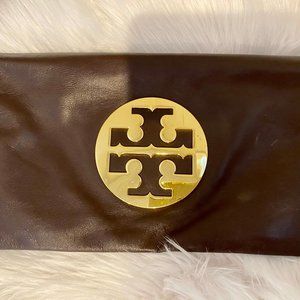 Tory Burch- Leather Clutch- Magnet Closure
